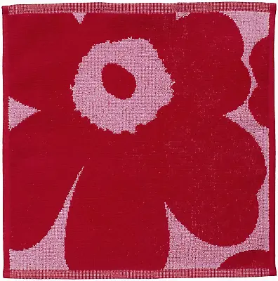 MARIMEKKO - Unikko Cotton Terry Mini Hand Towel Towel Red Poppy  • $24.54