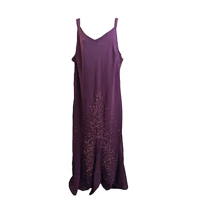 Catherines Size 26W Masquerade Beaded Gown Wedding Mother Of The Bride Purple • $56