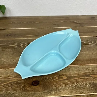 Vintage Vernon Ware By Metlox Heavenly Days 3 Part Divided Dish MCM Blue • $31.68