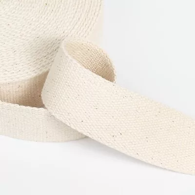 100% Cotton  Heavy Duty Tape Webbing Canvas Tapes Carpet Mat Edging Bag Trim • £1.90