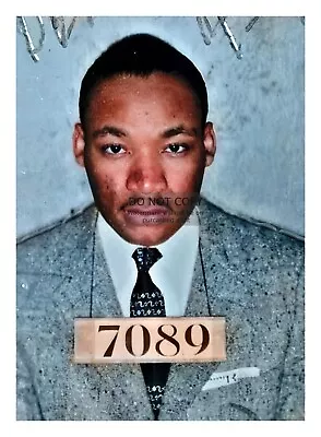 Martin Luther King Jr. Mugshot Civil Rights Activist Colorized 5x7 Photo • $8.49