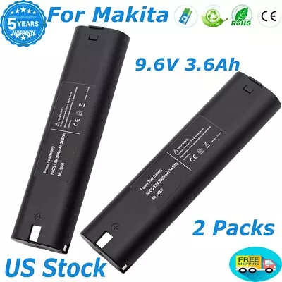 2x 9.6V 3600mAH Ni-MH Battery For Makita 9000 9001 9002 9033 9034 632007-4 6095D • $32