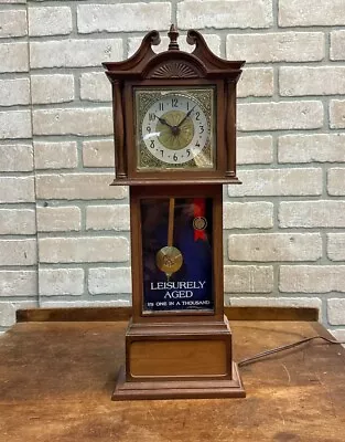 Vintage 1960s Gettelman $1000 Beer Advertising Lighted Grandfather Wall Clock • $44.99