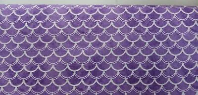 Craft Cotton Co Scales Lilac Purple Lavender Cotton Fabric • £3.95