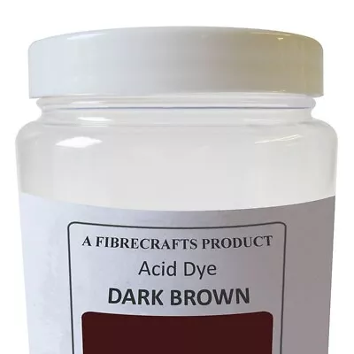 50g Fibrecrafts Acid Dye - Dark Brown - 100% Dye Stuff For Silk Wool Nylon • £7.75