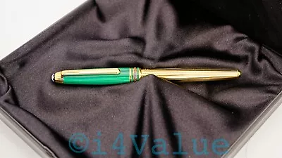 New Montblanc Solitaire Czar Nikolai Malachite / Gold Vermeil Rollerball Pen • $1795