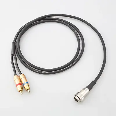 Pure Copper Naim Quad 4/ 5-Pin DIN To 2-RCA Black Hifi Audio Cable For Naim • $23.50