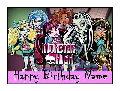 MONSTERS HIGH Cake Toppers Personalised Edible Icing Image Birthday Decoration  • $10.88