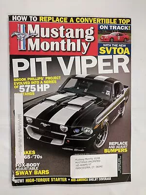 Mustang Monthly Magazine October 2008 Replace & Adjust-M289 • $10.99