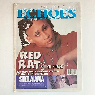 Echoes (Black Echoes) 22 Nov 97 Red Rat Reggae Northern Soul Hip Hop Jungle • £4.99