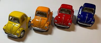 Kinsfun Miniature Two Tone Little Beetle Set Of 4 Diecast Cars • $18.99
