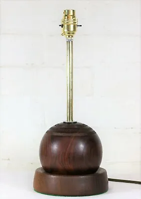 A Vintage Crown Green Bowling Table Lamp Lignum Vitae Bowl Dated 1962 • £62.50
