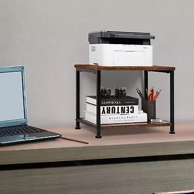 Printer Cart 2 Tier Printer Stand On Wheels Under Desk Printer Table Rack Office • $25.99