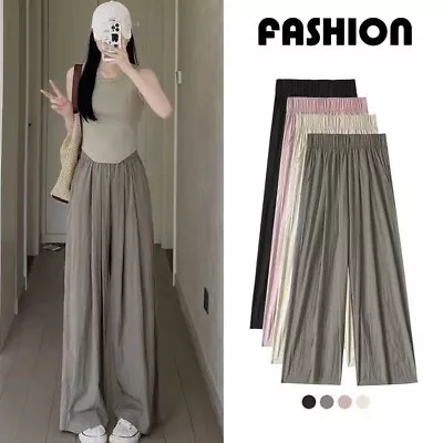 All Match Elastic Waist Women's Loose Pants For Daily Wear In Korean Style • $21.35