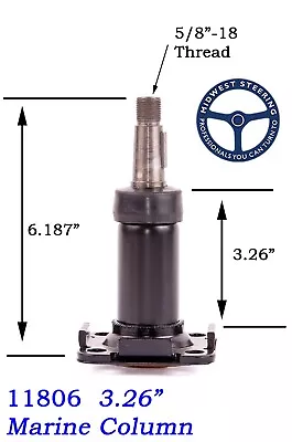 Midwest Steering 11806 Steering Column For Marine Hydraulic Steering Units • $117