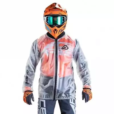 Acerbis Rain Pro Waterproof MX Motocross Enduro Clear Over Jacket • $32.36