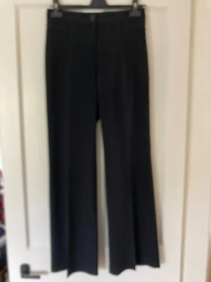£5.99 • Buy M&S Ladies Smart Black Straight Leg Flat Front Trousers Size 10