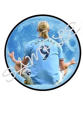 Erling Haaland 7.5  Man City Blue Moon Edible Icing Sheet A4 Cake Topper • £5.50