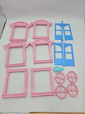 Vintage Fisher Price Loving Dollhouse Windows~Doors Replacement Parts 1993 LOT • $49