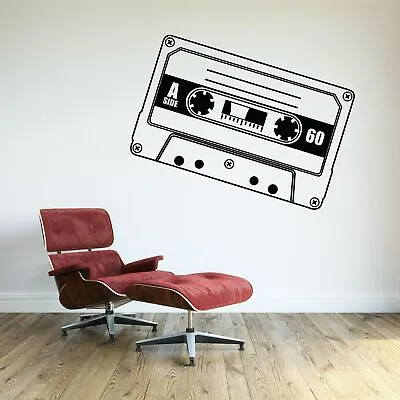 Cassette Wall Decal Retro Music Vinyl Sticker Room Decor EXTRA LARGE • $69.95