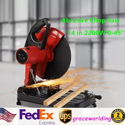 14in 2200W 0-45° Multi-Purpose Abrasive Cut-Off Machine Chop Saw Tool 3800rpm  • $105