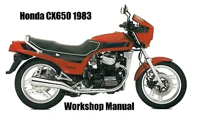 HONDA CX650 C/E 1983 WORKSHOP MANUAL - PDF Files • $3.12