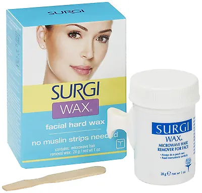 Surgi Facial Hair Removal Hard Wax For Face Microwave Formula NO STRIPS NEEDED • £9.99