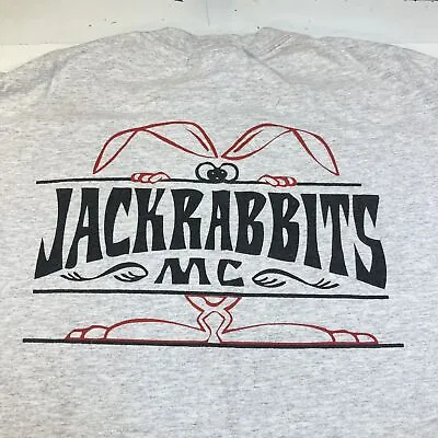 JACKRABBITS MC MOTORCYCLE CLUB CALIFORNIA DESERT RACING TEE T SHIRT Mens L Gray  • $14.99