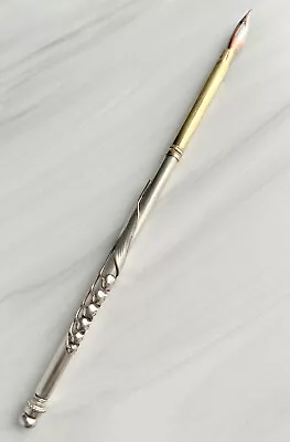 Antique French Silver Color Lily-of-the-Valley Fountain Dip Pen C. 1900 • $149