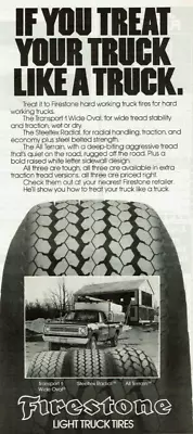 Vintage Print Ad 1979 Firestone Light Truck Tires Transport 1 Oval Steeltex • $9.95