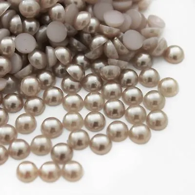 1000 High Quality Flat Back Half Round Pearls Nail Art Craft Face Embellishment • £3.49