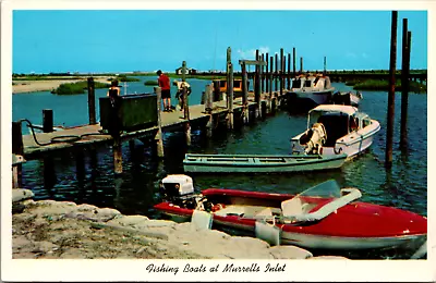 Fishing Boats At Murrells Inlet Myrtle Beach South Carolina Vintage Postcard • $4.75