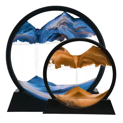 12  Sand Art Liquid Motion Moving Sand Art Rotate Sculpture 3D Sandscape USA • $19.99