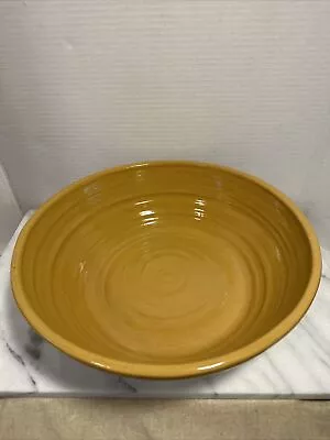 Crawford County Ga Large Pottery Yellow Bowl With Alkline Glaze Excellent! • $125