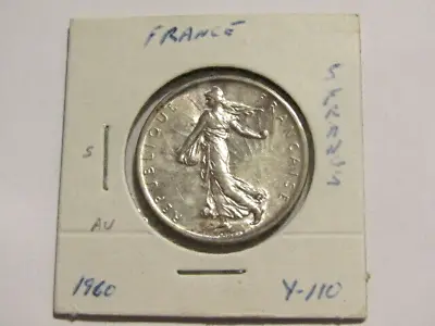 France 1960 5 Francs Silver Au Coin • $19.99