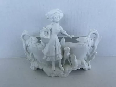 Gerold-Porzellan Made In W Germany Girl With Sheep Planter Model 1934 Post1949 • $50