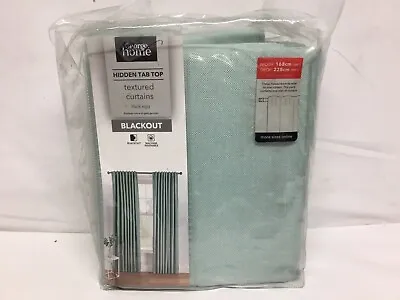 Hidden Tab Top Blackout Lined Curtains 66 X90  Each Curtain Duck Egg RRP £40 NEW • £30