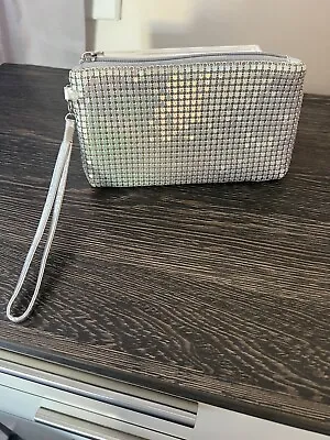 Small Silver Clutch/purse Bag • £3