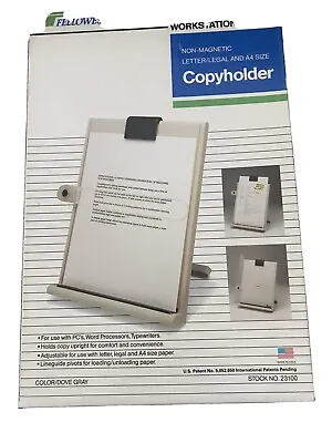 $12.99 • Buy Fellowes Copy Holder Letter/Legal Size Non-Magnetic Workstation Plus NEW 23100