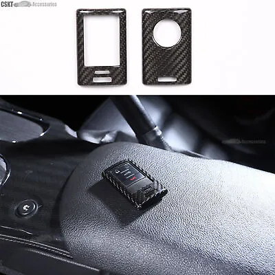 Black Real Carbon Fiber Key Fob Case Cover Shell Fits Corvette C6 C7 • $33.99