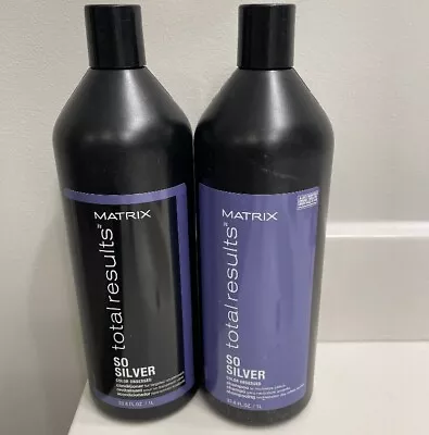 Matrix Total Results So Silver Color Obsessed Shampoo And Conditioner Liter Duo • $43.95