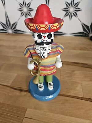 World Market 2014 Dia De Los Muertos Day Of The Dead  Wooden Nutcracker 7  • $23.04