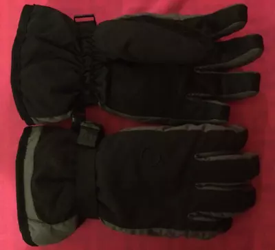 Manzella Womens Warmest Waterproof Gloves Medium Black Gray • $16.49