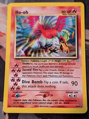 Pokémon TCG Ho-oh Neo Revelation 7/64 Holo Unlimited Holo Rare • $95.99