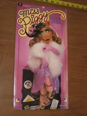 1980 Muppets Colorforms~ MISS PIGGY PAPER DOLL ~Six Fashions 15” Stand Up • $30