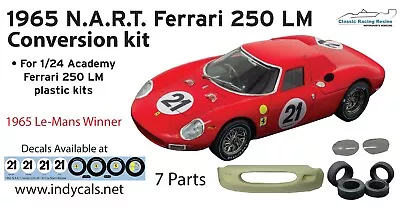 1/24 1965 N.A.R.T. Ferrari 250 LM Long Nose #21 Conversion Resin Kit For Academy • $29