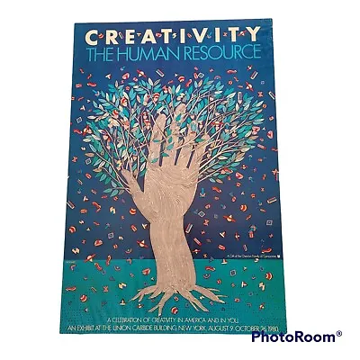 1980 Milton Glaser Creativity The Human Resource Original Poster Kennedy Chevron • $399.99