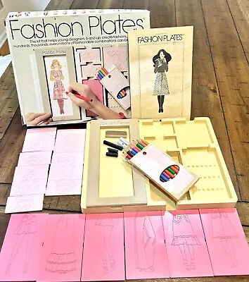 1978 TOMY FASHION PLATES 2508 Design Kit Pencils Crayons Booklet 1 Missing Plate • $89.99