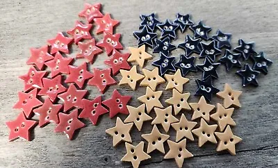 Mill Hill Vintage Ceramic Buttons - Your Choose Color - Very Small Stars • $2.49