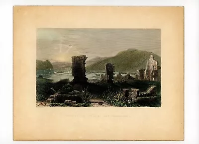 W.H. BARTLETT AMERICAN SCENERY View Ruins Of Ft Ticonderoga Hand Colored/Mounted • $39.99